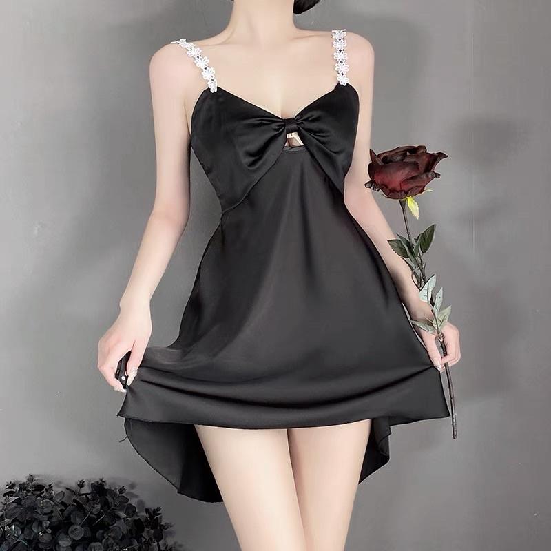 LL2556 - Váy Ngủ Baby Thắt Nơ Gợi Cảm Cho Nữ