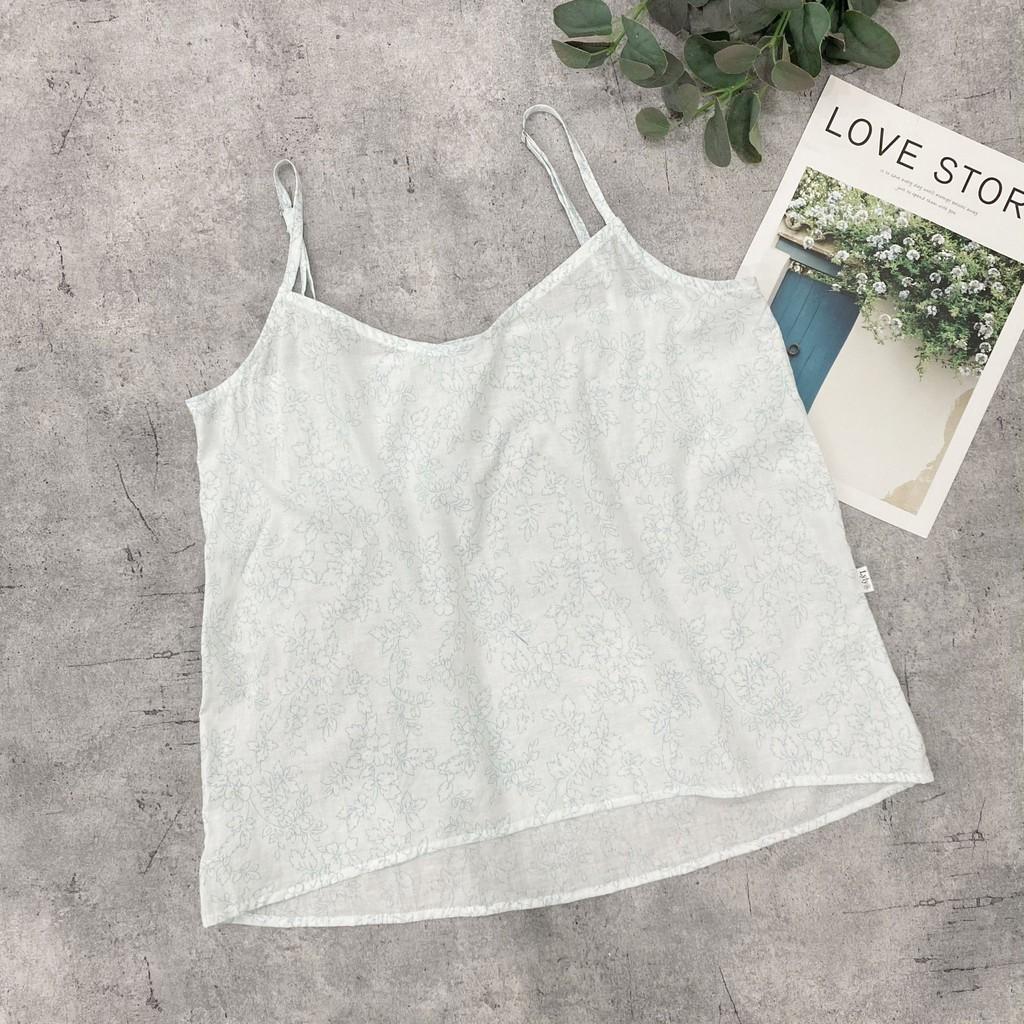 (Ảnh thật) Áo dây cotton mặc Vest nữ- Họa tết hoa lá