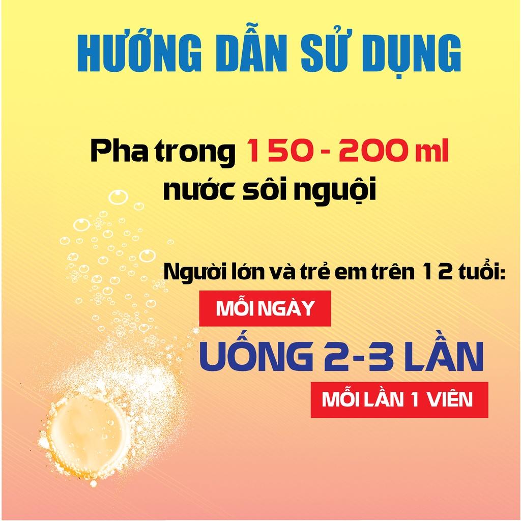 Viên sủi tăng lực vị bò húc Hadiphar bổ sung vitamin tăng sức đề kháng ( 4 viên )