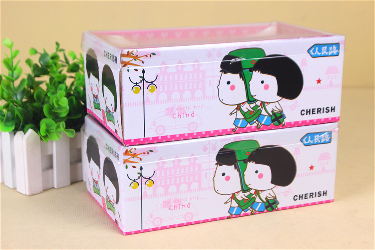 Cốc Sứ Đôi Kèm Muỗng Họa Tiết Chibi Đáng yêu