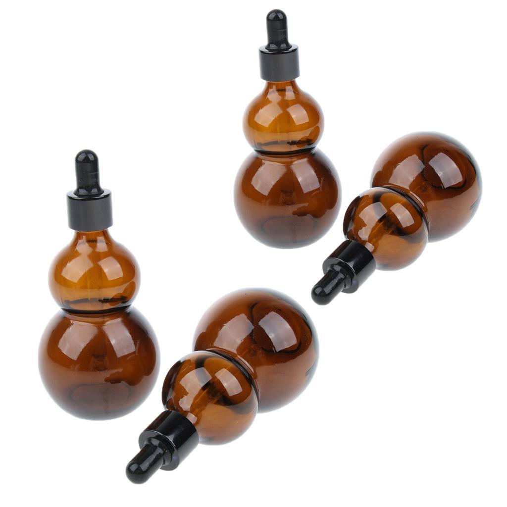 4x Glass Pipette Dropper Bottles for Essential Oils Liquid Reagent 50/100ml