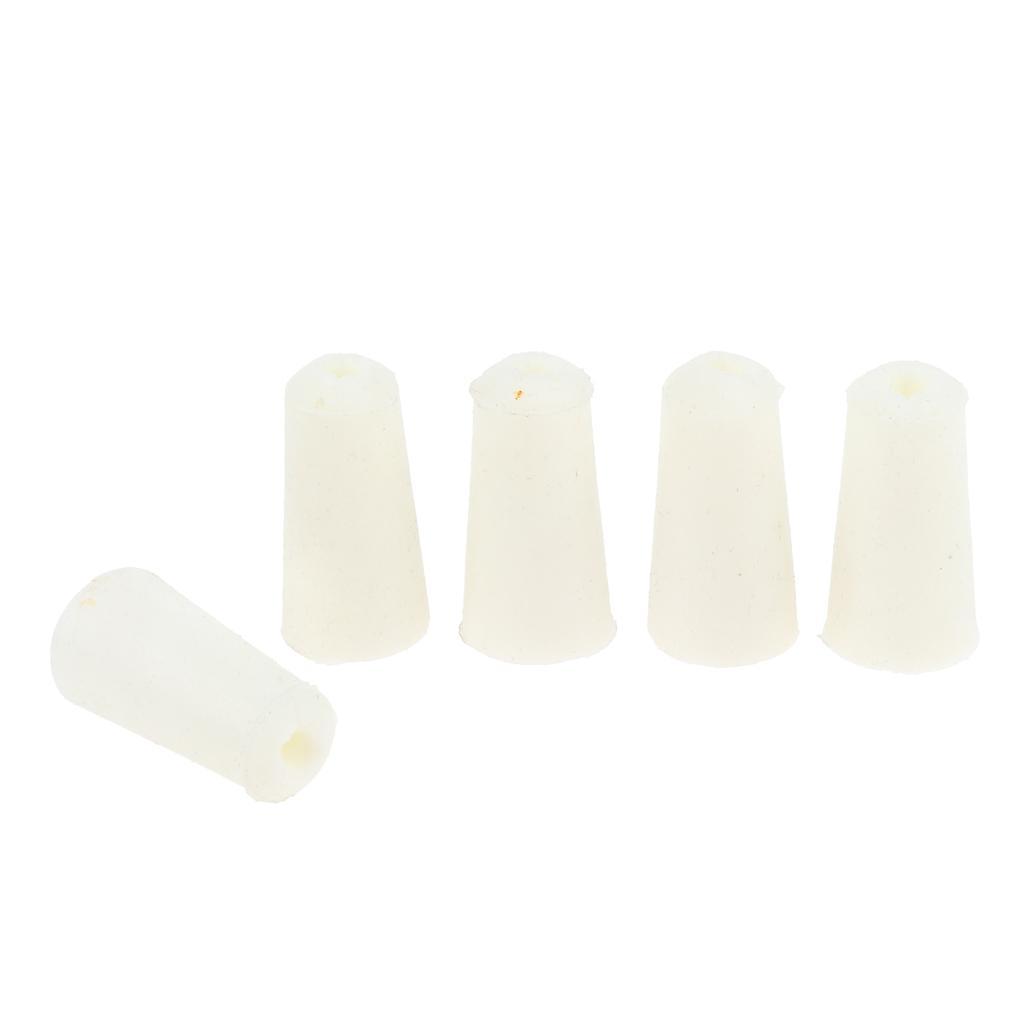 10 Pieces Lab Solid Tapered Silicone Plug Stopper Bung for Test Tube Bottle, 2 Sizes