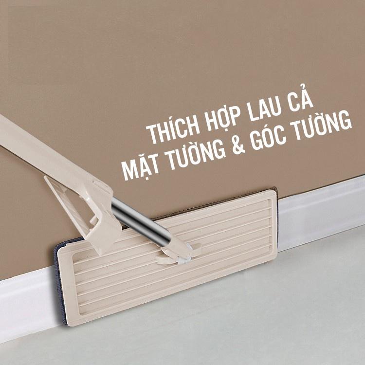 Cây lau nhà tự vắt thông minh, chổi lau nhà tự vắt siêu sạch tặng kèm 2 bông lau - GDAH