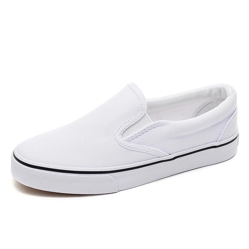 Slip on nữ - Giày lười vải nữ LEiNiER - Chất liệu vải bố 3 màu (đen), (trắng) và (đen tuyền) - Mã SP 227