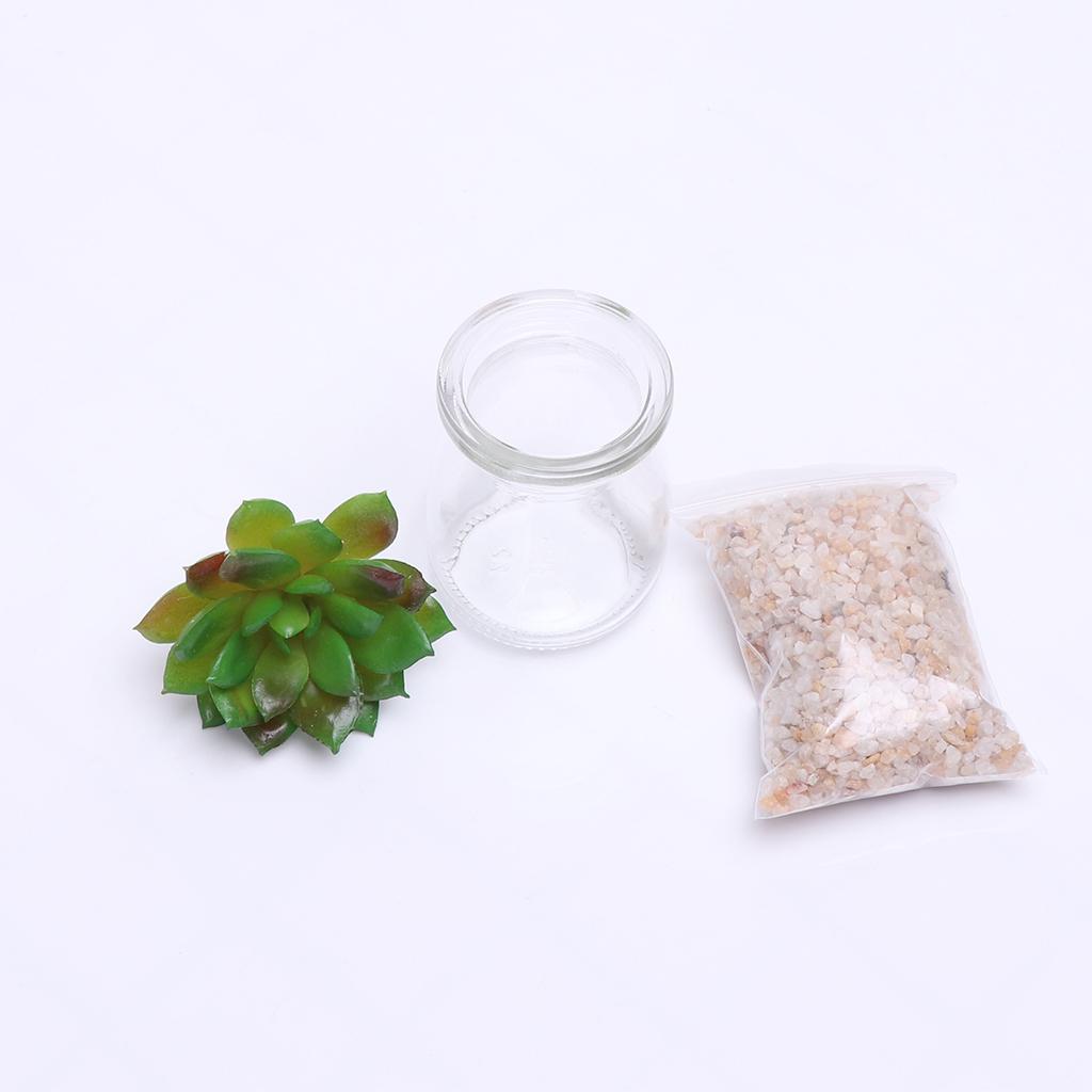 Artificial Succulent Plant Mini Potted Plants Office Home Hotel Decor