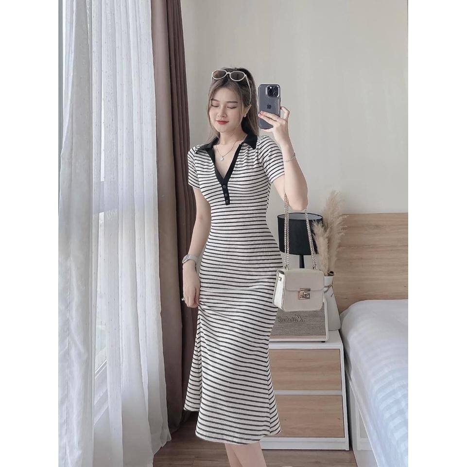 Đầm Suông Đầm Ôm Đầm Body Sọc ngang phong cách thời trang trẻ Dự tiệc, Dạo Phố sang chảnh cho Nữ ote28