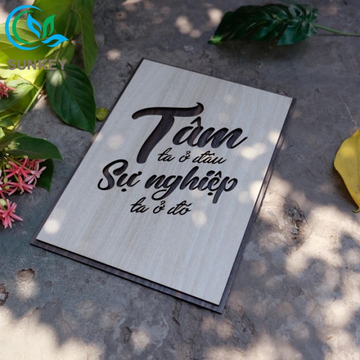 Tranh Treo Tường Trang Trí Nhà Cửa- Tranh Động Lực Slogan - Tâm Ta Ở Đâu Sự Nghiệp Ta Ở Đó - Trang Trí Nhà Cửa, Văn Phòng Làm Việc, Tạo Động Lực