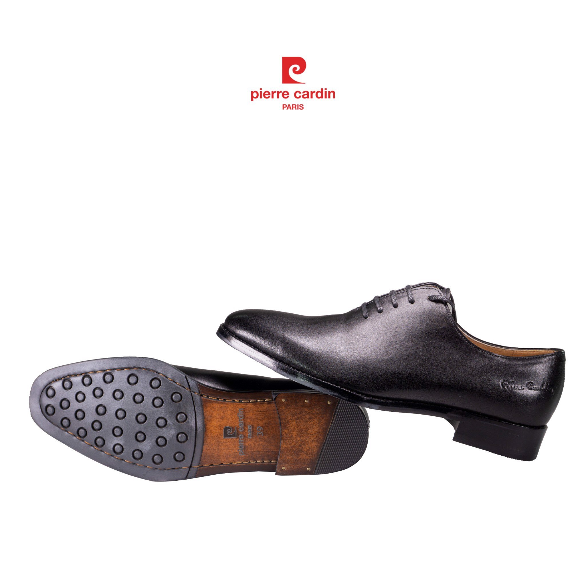 Giày tây nam có dây Pierre Cardin phong cách sang trọng, đẳng cấp, thiết kế cổ điển với chất liệu da bò cao cấp PCMFWL 356