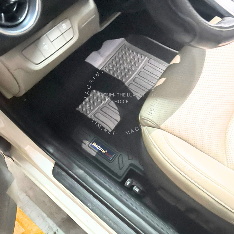 Hàng loại 2 Thảm lót sàn xe ô tô KIA CERATO  chất liệu TPE thương hiệu Macsim màu đen