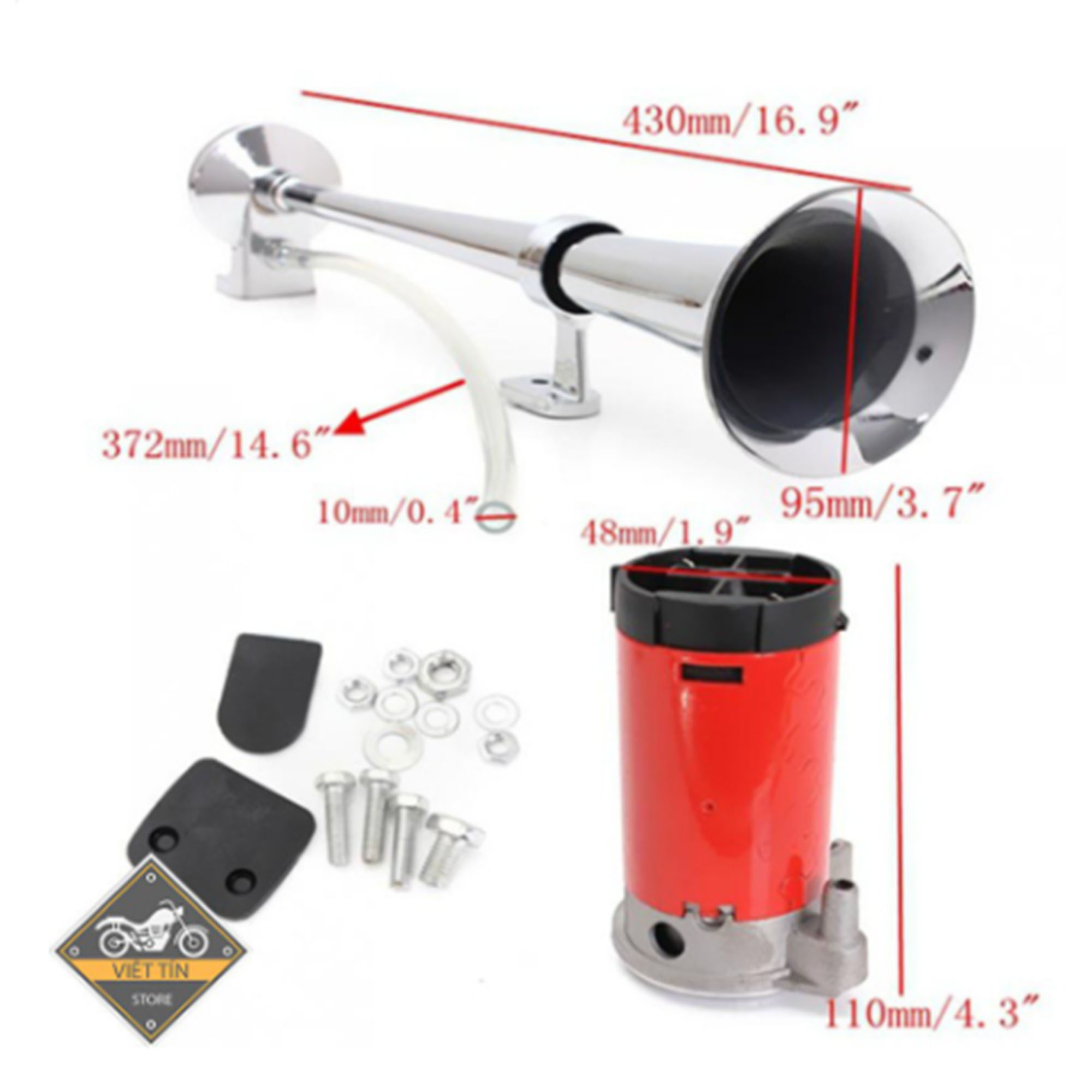Còi sinh hơi, Còi tạo hơi 45cm âm thanh khủng cho mọi loại xe P21
