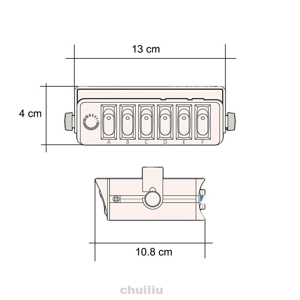 Bảng Công Tắc Đèn Led 6 Nút 12v 30amp Cho Tàu Thuyền