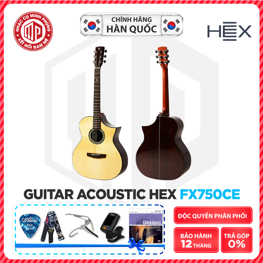 Đàn Guitar Acoustic Hex FX750CE - Hàng chính hãng