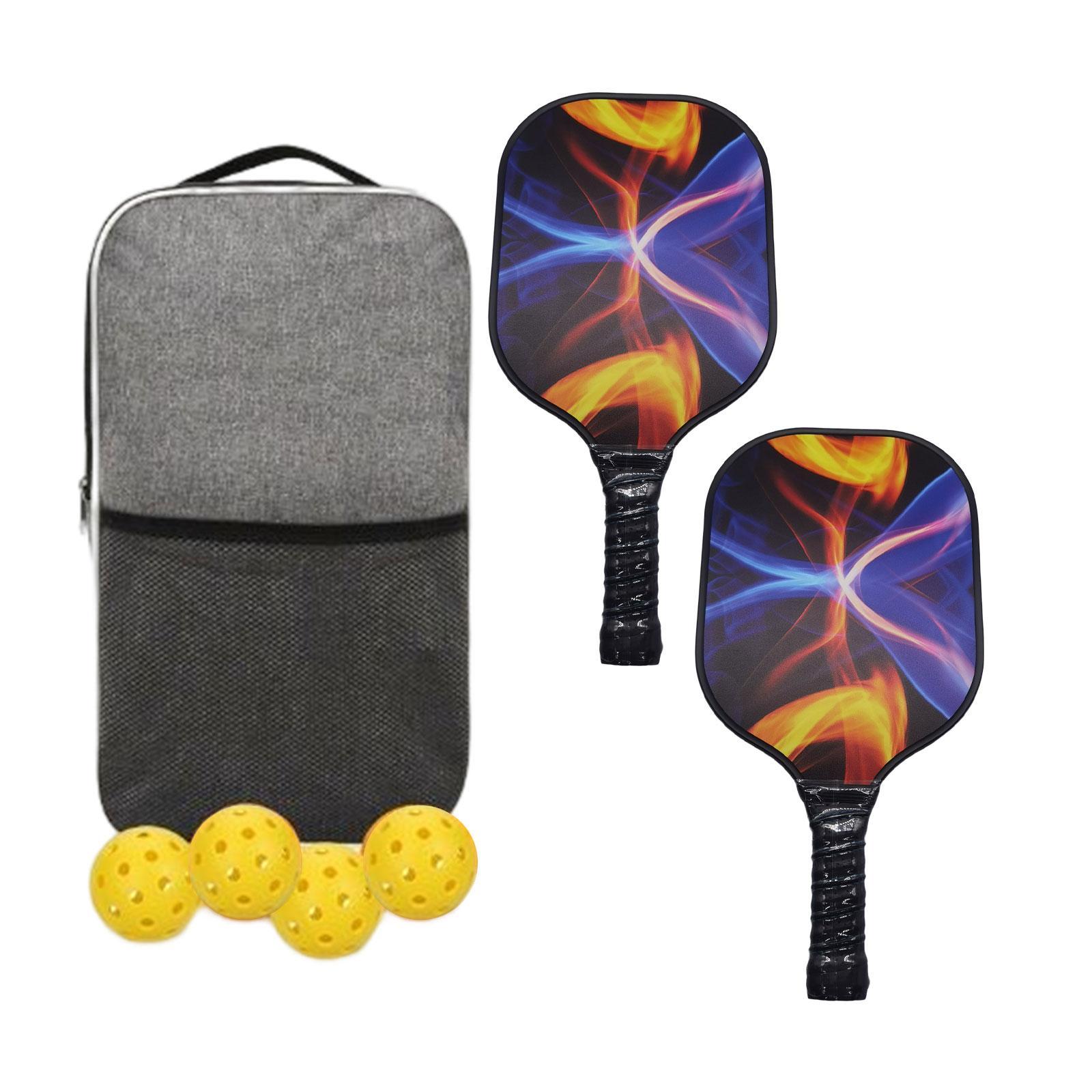 Pickleball Paddles Set of 2 Indoor Outdoor Pickleballs Balls for Adults Kids