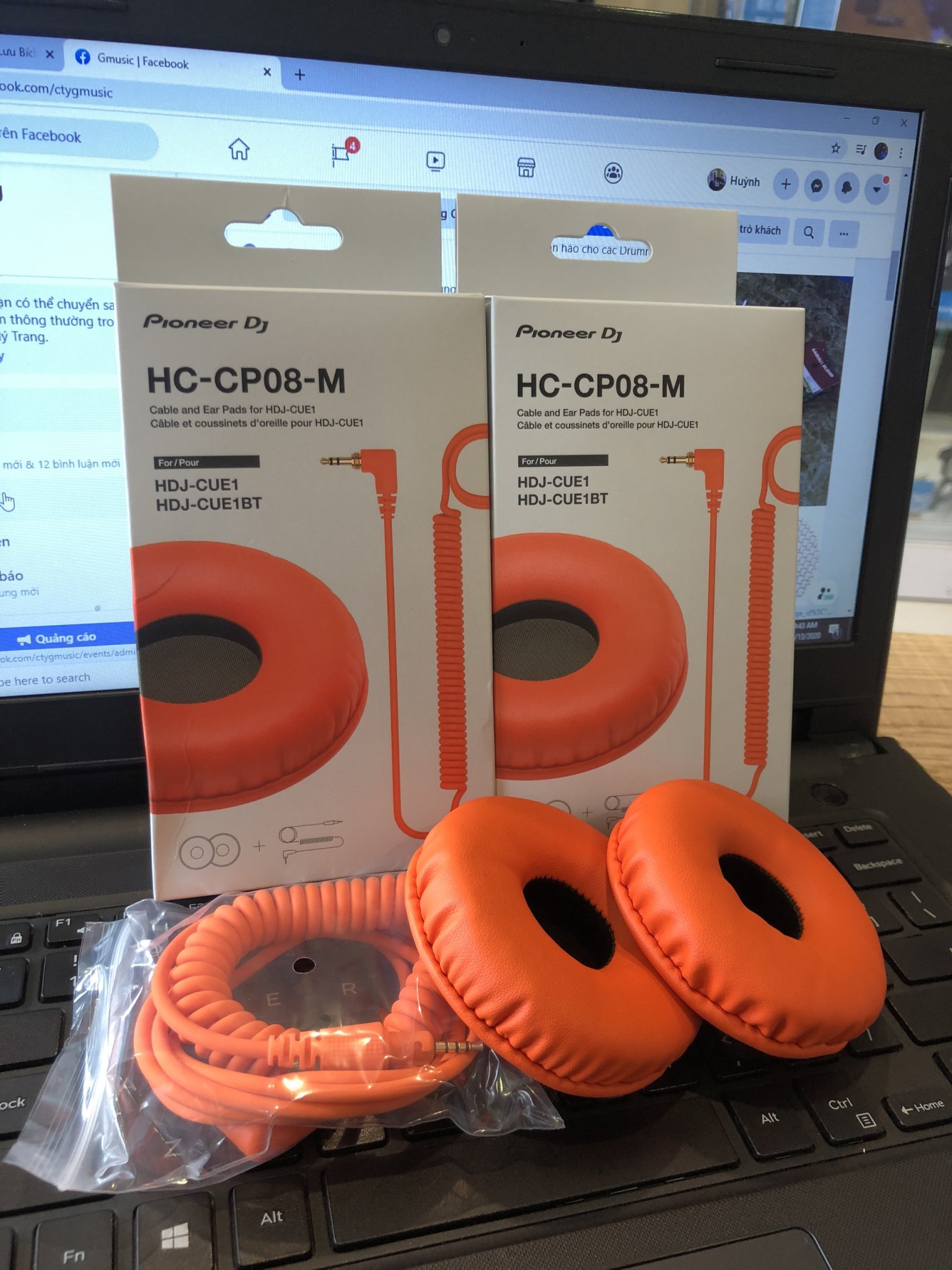 Dây cáp và miếng đệm tai nghe dành cho HDJ CUE1 - Hàng chính hãng