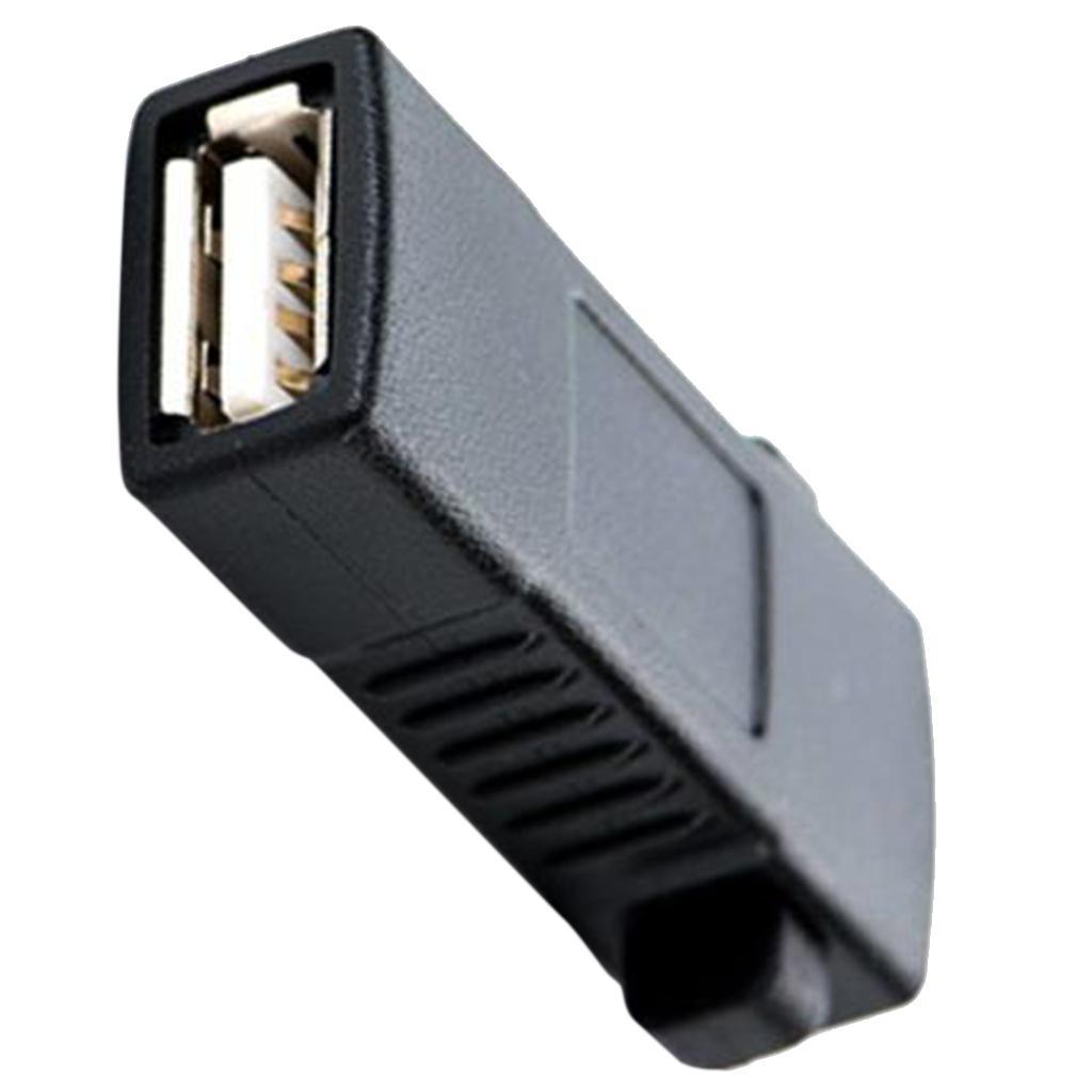 USB 2.0 Type A Female/Female Adapter Coupler Gender Changer-Black Connector