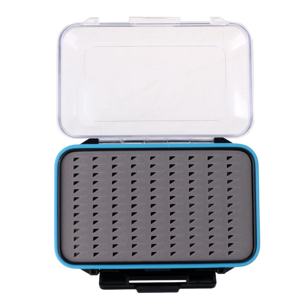 ABS Plastic High-capacity Two-sided Waterproof Fly Box Slit Foam/Easy Grip Foam Multi-function Fly Fishing Box