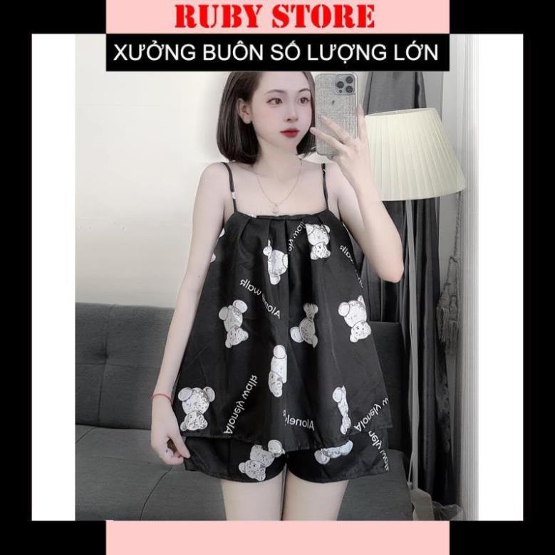 [Hàng Hot] Set Áo Hai Dây Kèm Quần Kate Mềm Siêu Xinh Xắn Nhiều Màu Bộ Đồ Ngủ Nữ Họa Tiết Dễ Thương - M23
