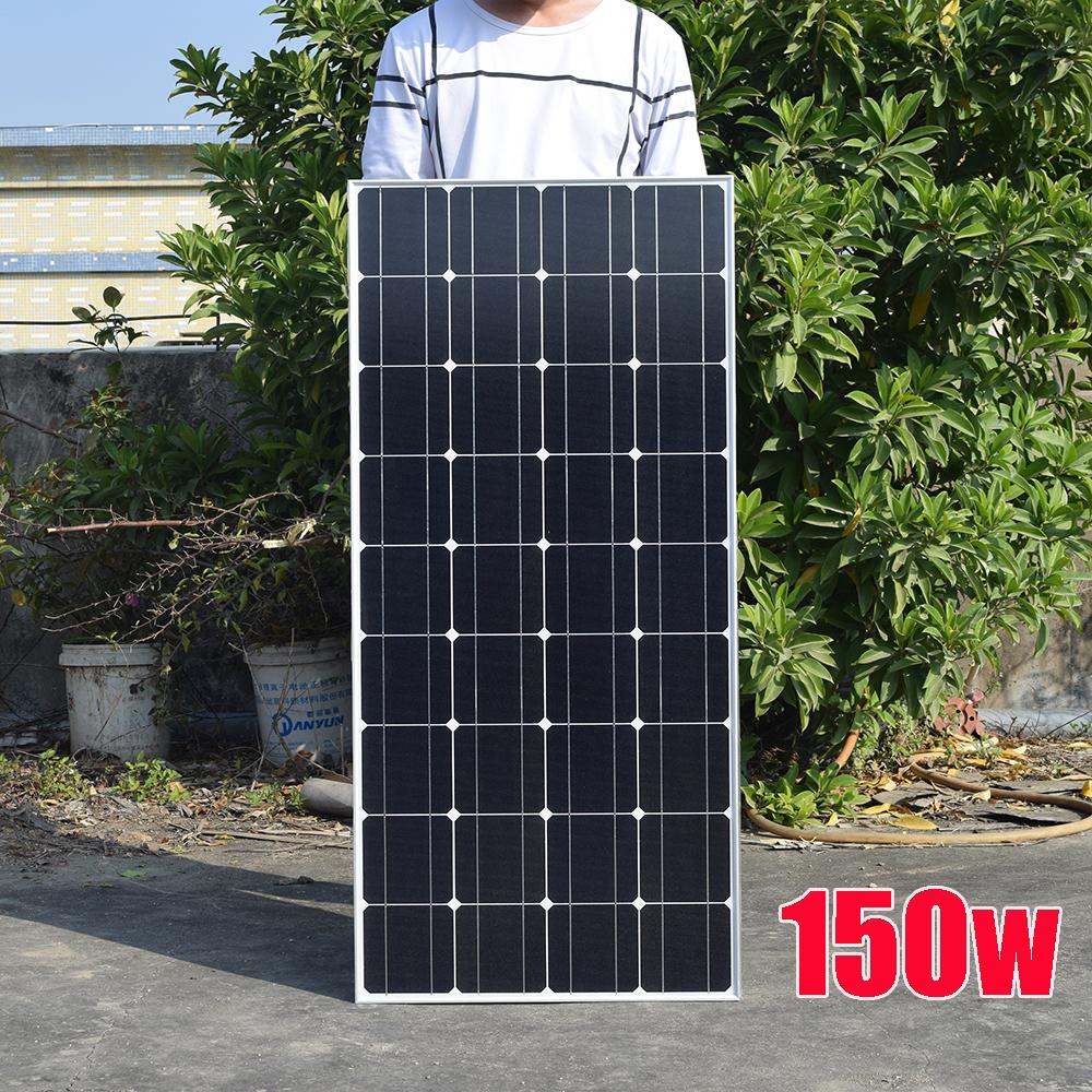 Bảng điều khiển năng lượng mặt trời 400w 200w 300w 150w 80w Bộ sạc pin 12v hệ thống pin mặt trời đơn tinh thể bằng kính cứng cho cắm trại trên thuyền ô tô tại nhà Màu sắc: 10w 12v 10A