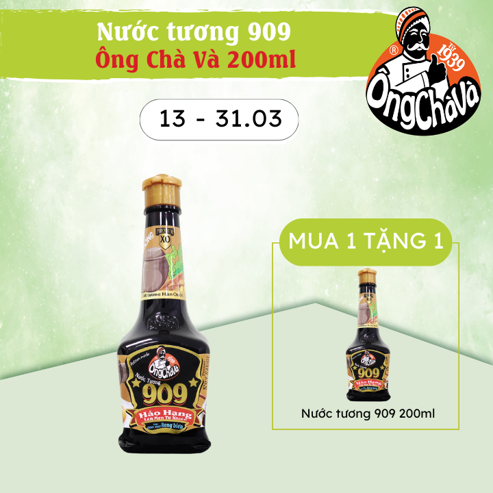 Nước Tương 909 Ông Chà Và Hảo Hạng 200ml - Chiết Xuất Rong Biển