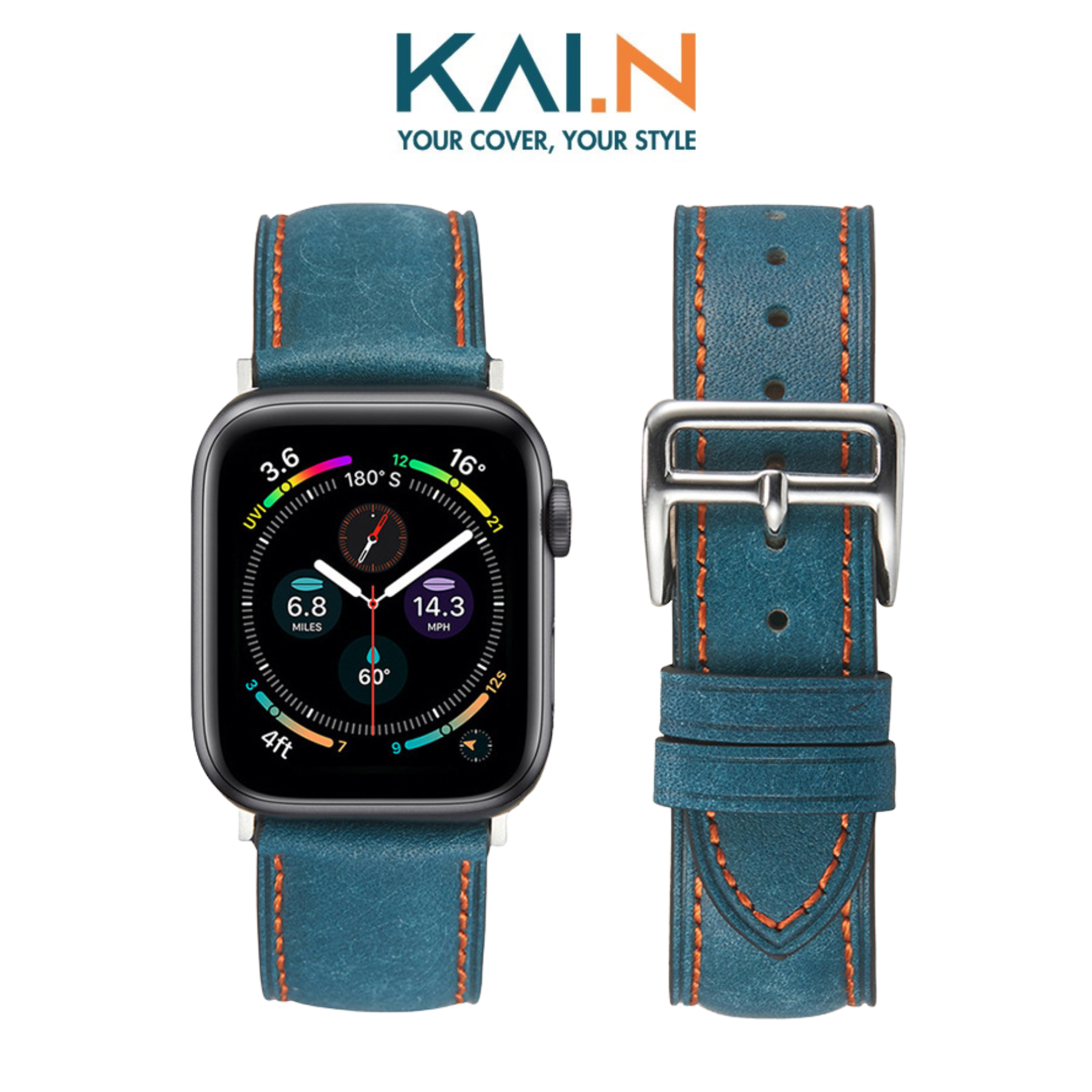 Dây Da Dành Cho Apple Watch Ultra / Apple Watch Series 1-8/SE/SE 2022 Kai.N_Classic Italia Leather - Hàng Chính Hãng