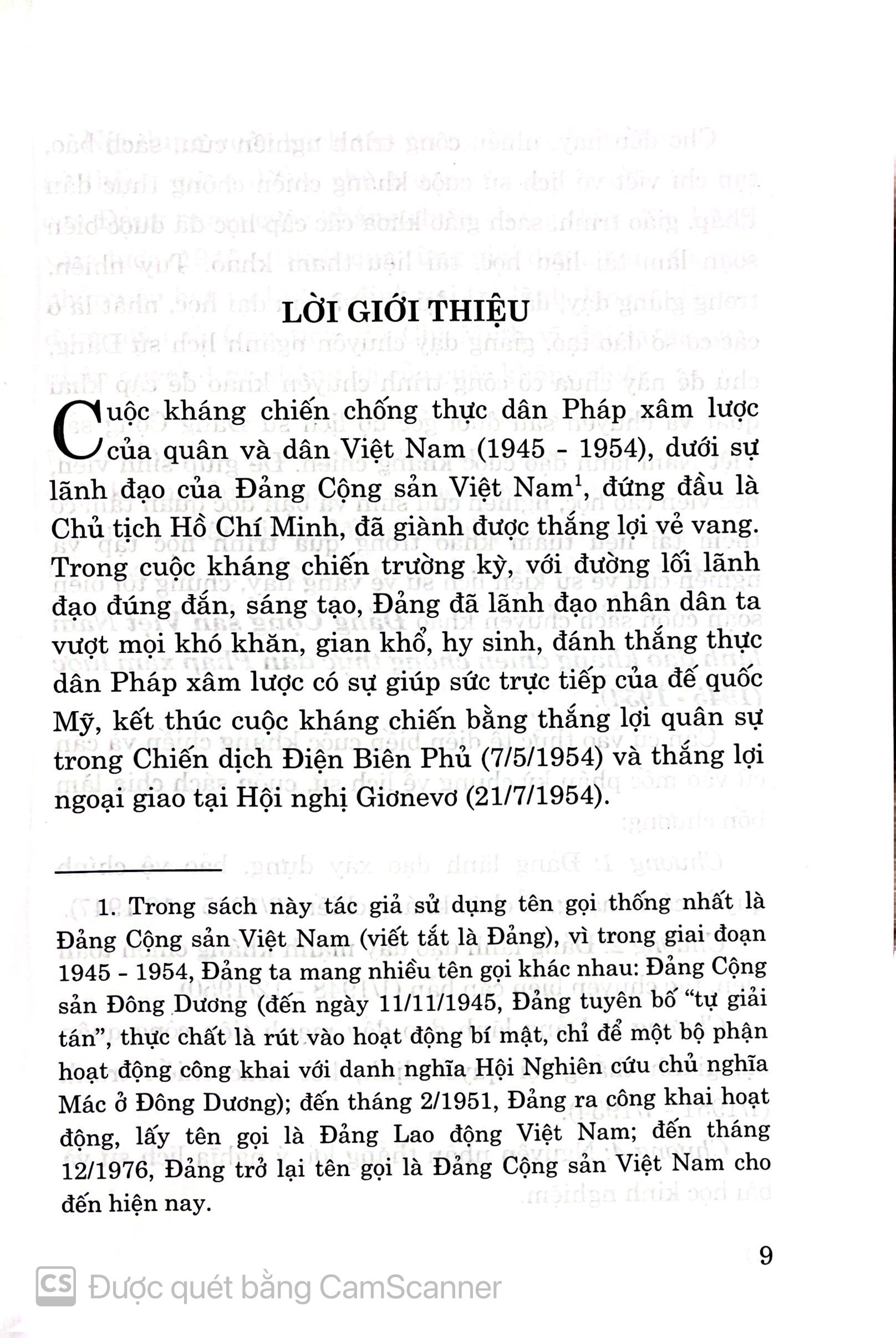 Đảng cộng sản Việt Nam lãnh đạo kháng chiến chống thực dân Pháp xâm lược ( 1945-1954)