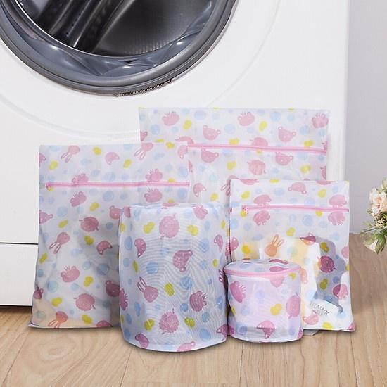 Combo 5 túi lưới giặt đồ có khóa kéo tiện lợi GD115