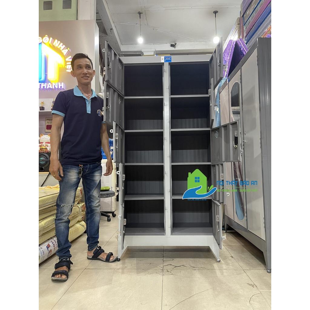 Tủ hồ sơ sắt locker 10 cửa có khóa giá rẻ - Giao hàng nhanh chóng tphcm freeship - Bảo An