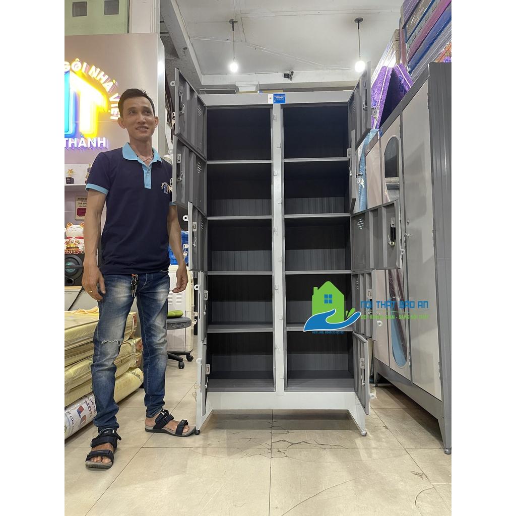 Tủ hồ sơ sắt locker 10 cửa có khóa - Giao hàng nhanh chóng - Bảo An