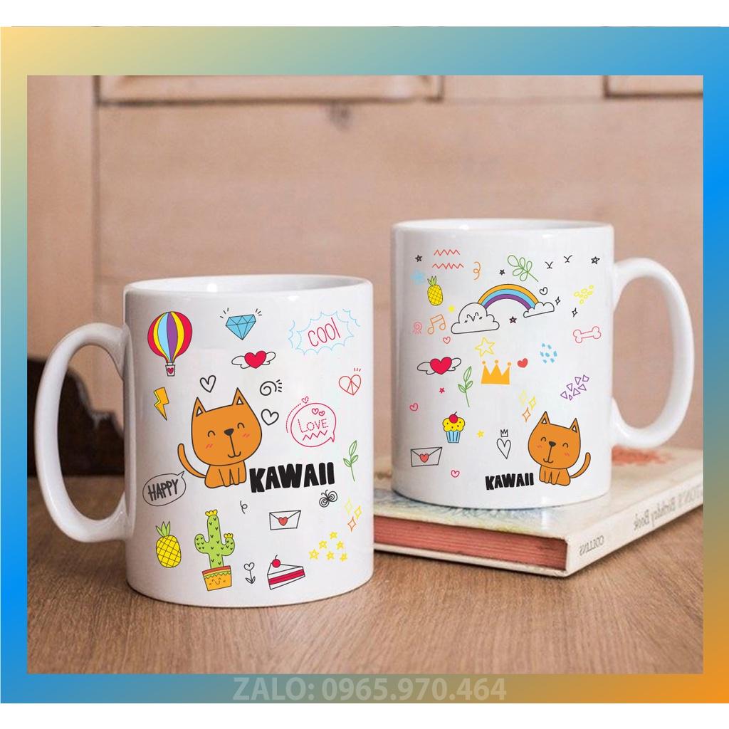 LY SỨ IN HỌA TIẾT CON MEOW - IN HÌNH THEO YÊU CẦU - HÌNH CÁ NHÂN, LỚP HỌC, CÔNG TY
