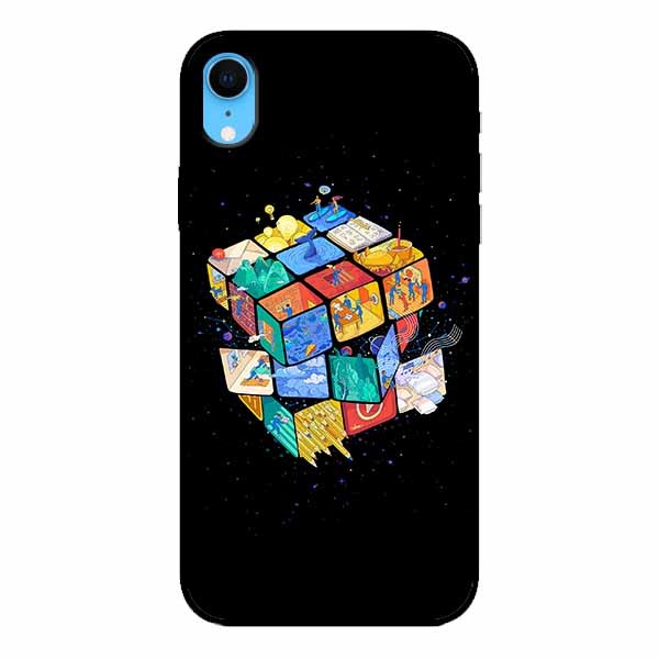 Ốp lưng in cho Iphone XR Rubik Vũ Trụ