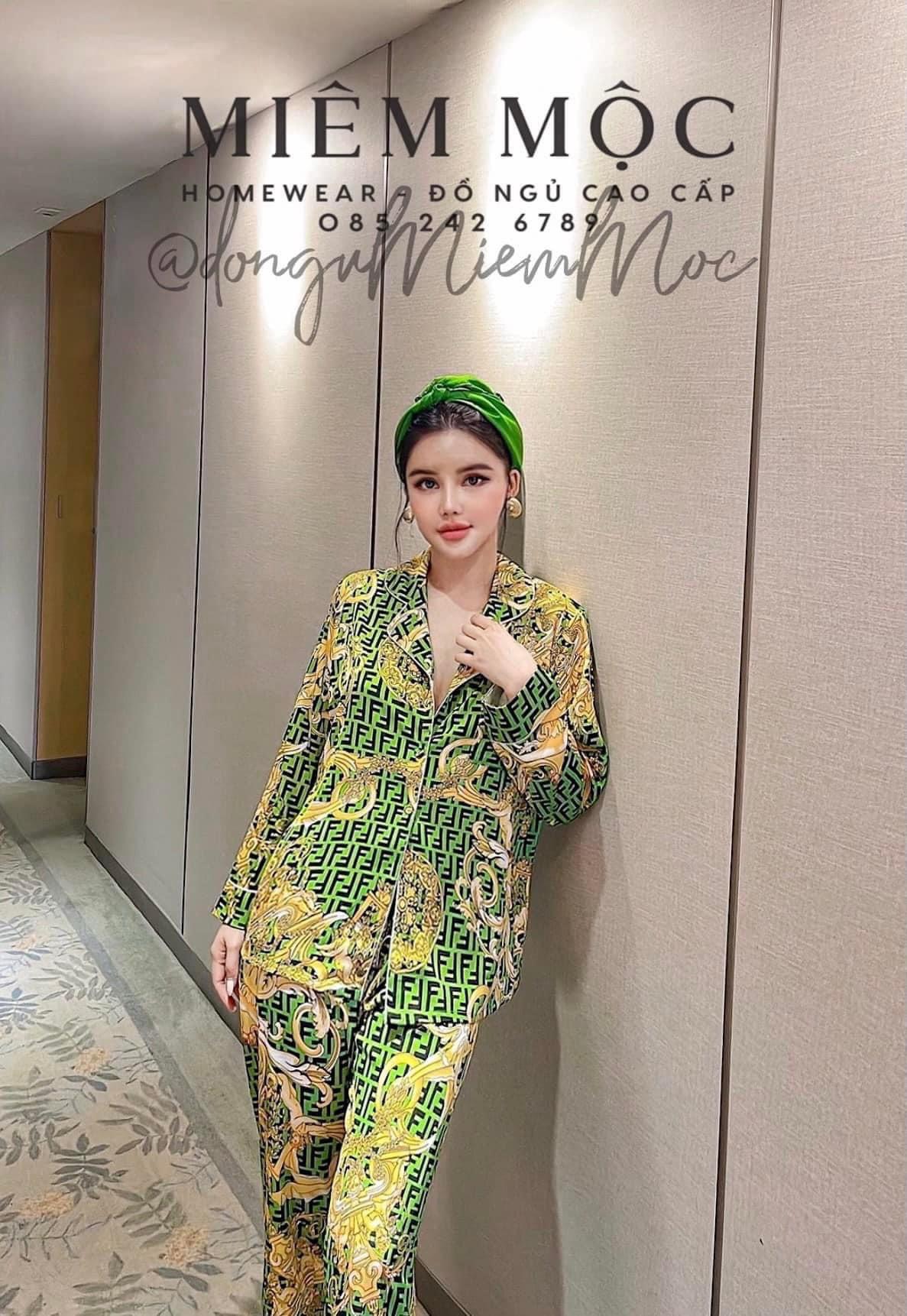 Bộ Mặc Nhà Pijama Lụa Qc Thiết Kế Sang Chảnh Mẫu Mới