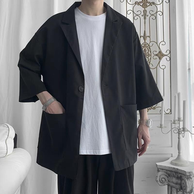 Áo blazer nam nữ,thiết kế tay ngắn 3 màu form rộng