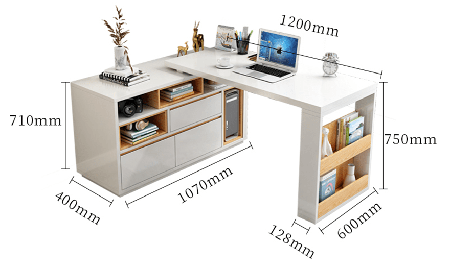 Bàn làm việc cá nhân gỗ kiểu dáng nhỏ gọn