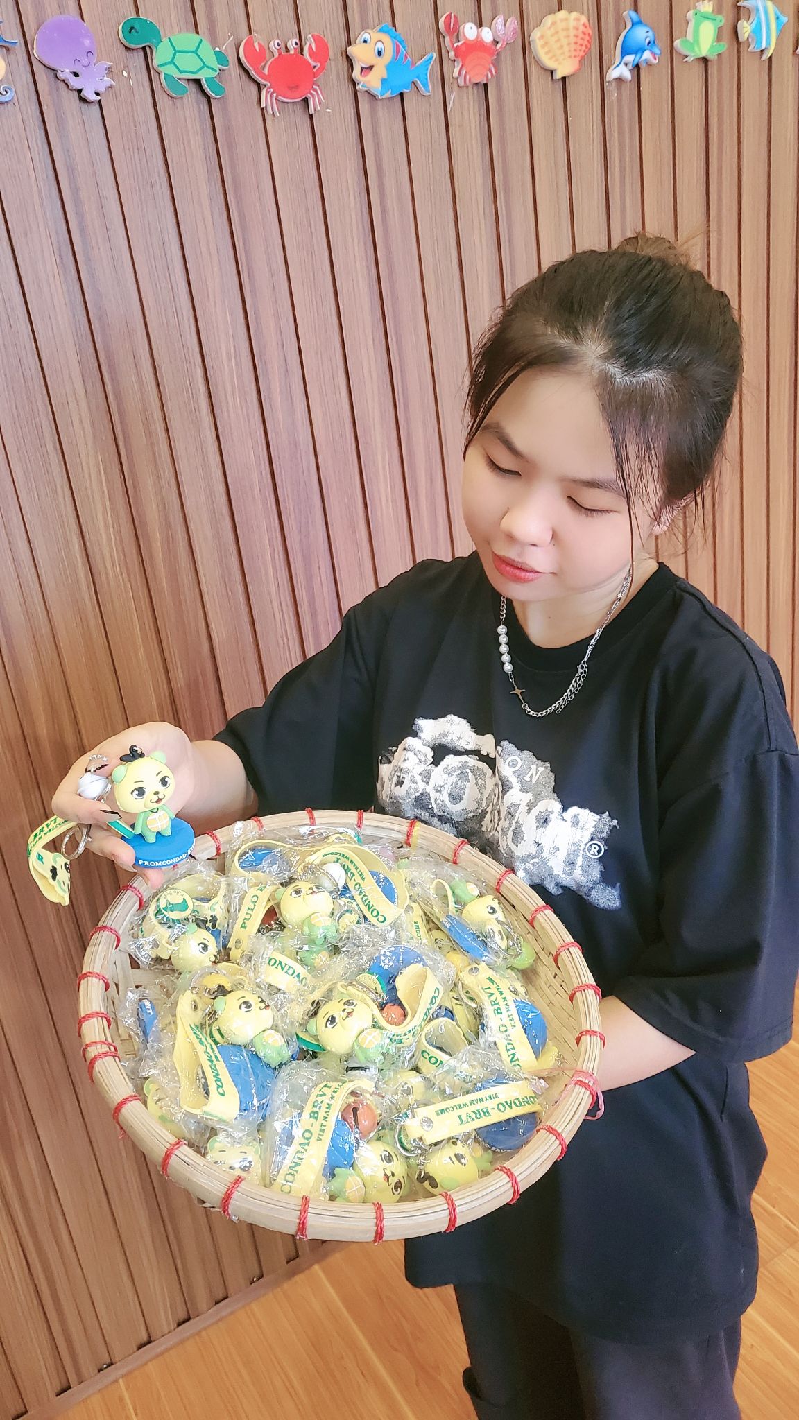 Quà lưu niệm Móc khóa kiêm vật trang trí Gấu Pulo