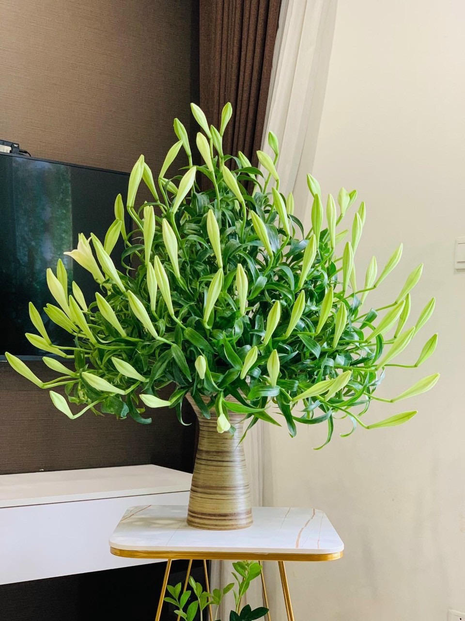 Lọ hoa loa to gốm sứ Bát Tràng cao 37cm