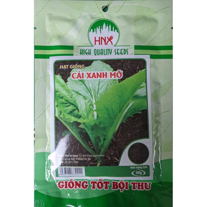 Hạt giống Cải Xanh Mỡ 50g. Có thể trồng quanh năm