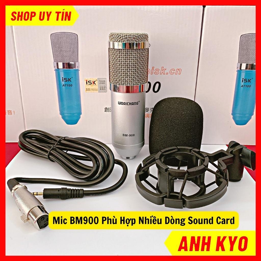 Mic Thu Âm LivesTream BM900 Với 4 Màu Chính Chất Liệu Hợp Kim Sang Trọng Kết Hợp Với Sound Card