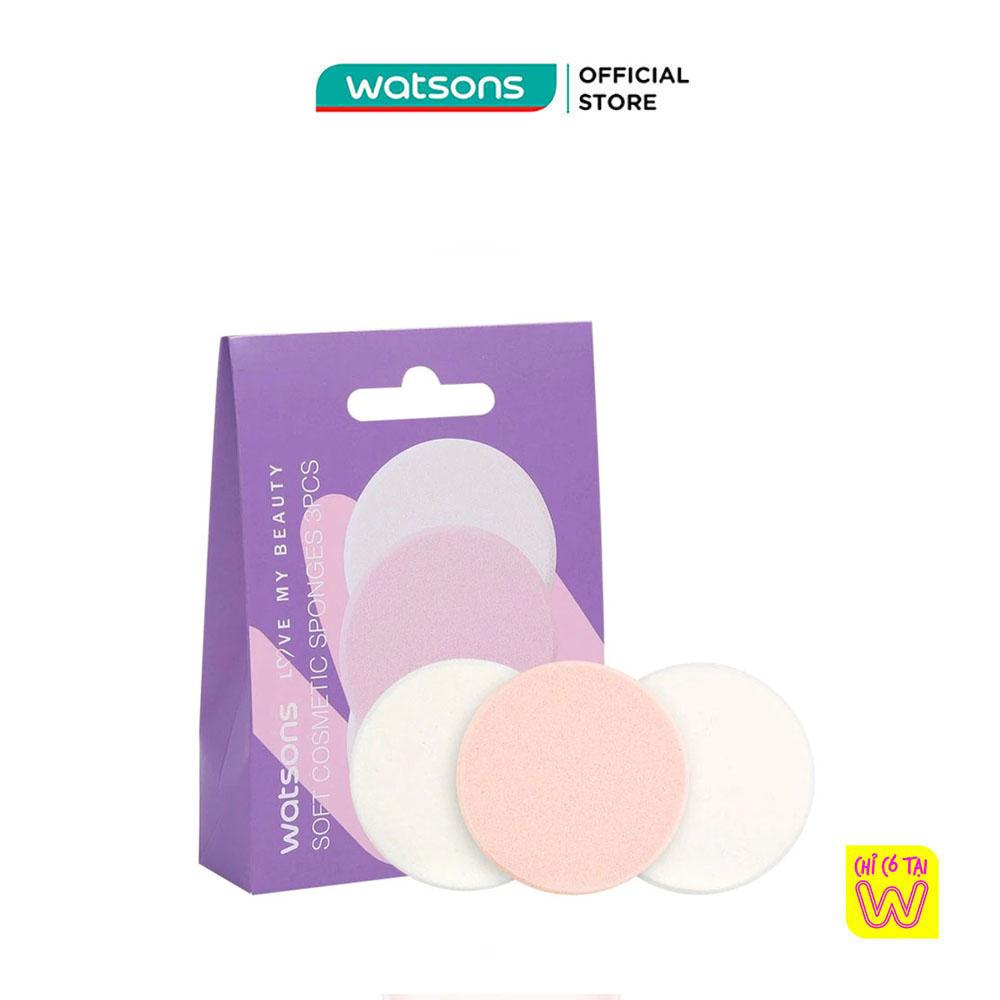 Mút Trang Điểm Watsons Mềm 3 Miếng