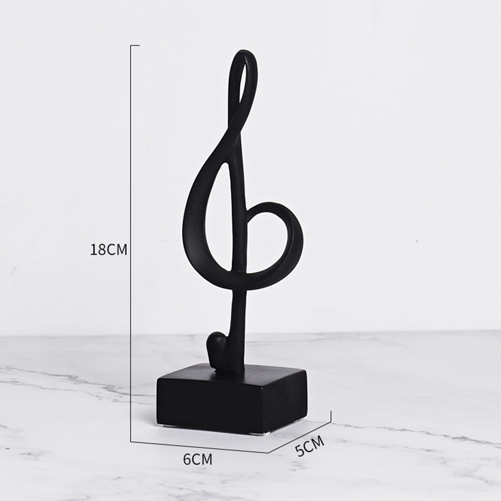 Decorative Music Note Figurine Resin Statue Craft Artwork for TV Cabinet