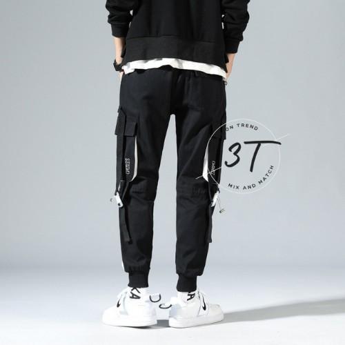 Quần Jogger Kaki Túi Hộp Dây Rút Unisex Phong Cách
