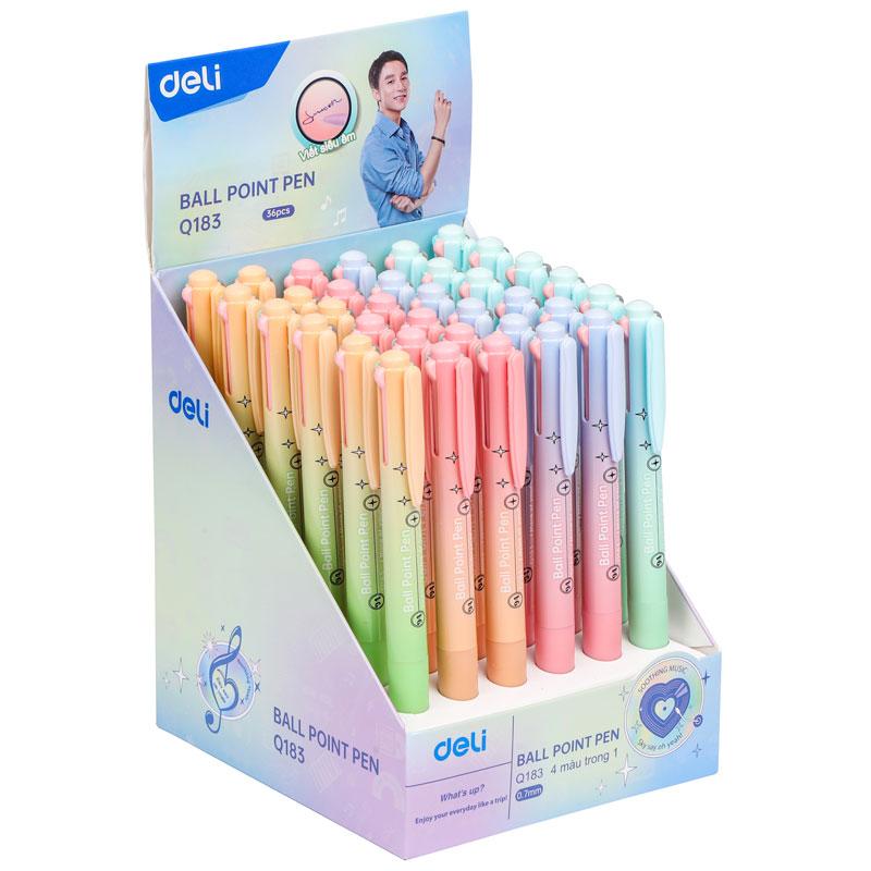 Bút Bi 4 Ngòi 4 Màu Pastel Deli 0.7 mm - Phiên Bản Sơn Tùng M-TP Giới Hạn - Deli Q183 - Mẫu 3