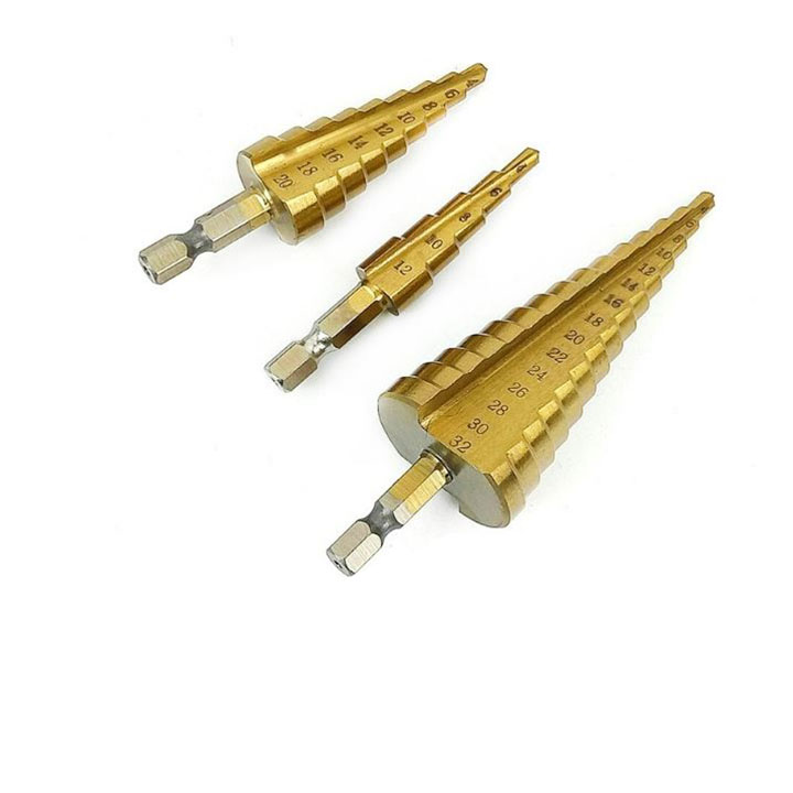 Bộ 3 mũi khoan bước tháp 4-32mm