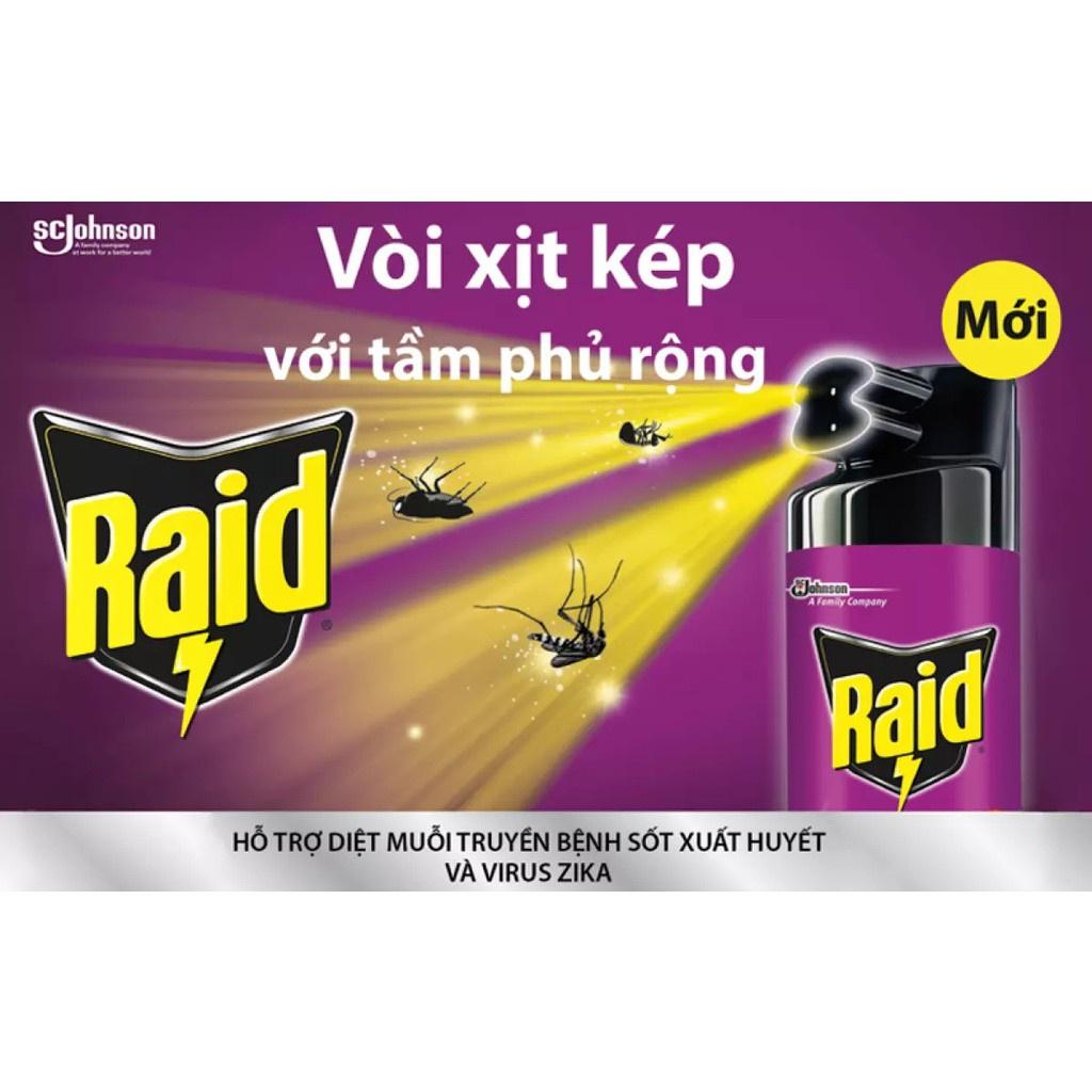 Bình xịt côn trùng Raid Hương Lavender 600ml