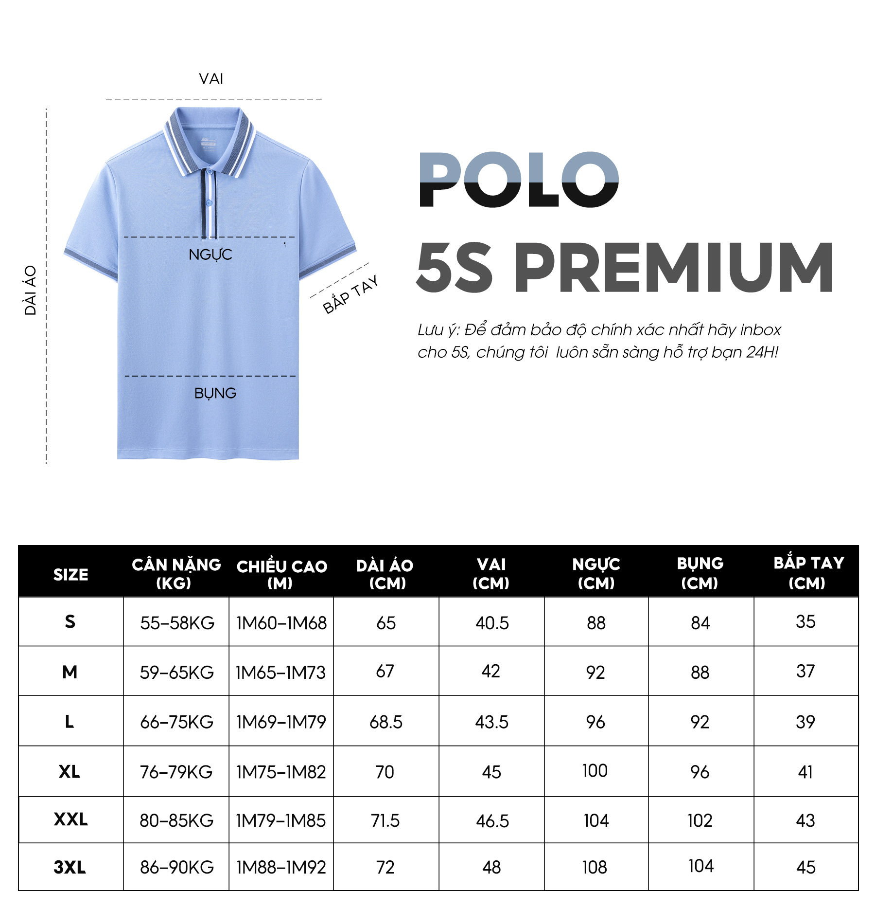 Áo Thun Có Cổ Nam 5S Premium, Cotton USA Mềm Mịn, Thấm Hút, Thiết Kế Phối Màu Tay Áo, Lịch Lãm (APC23019)