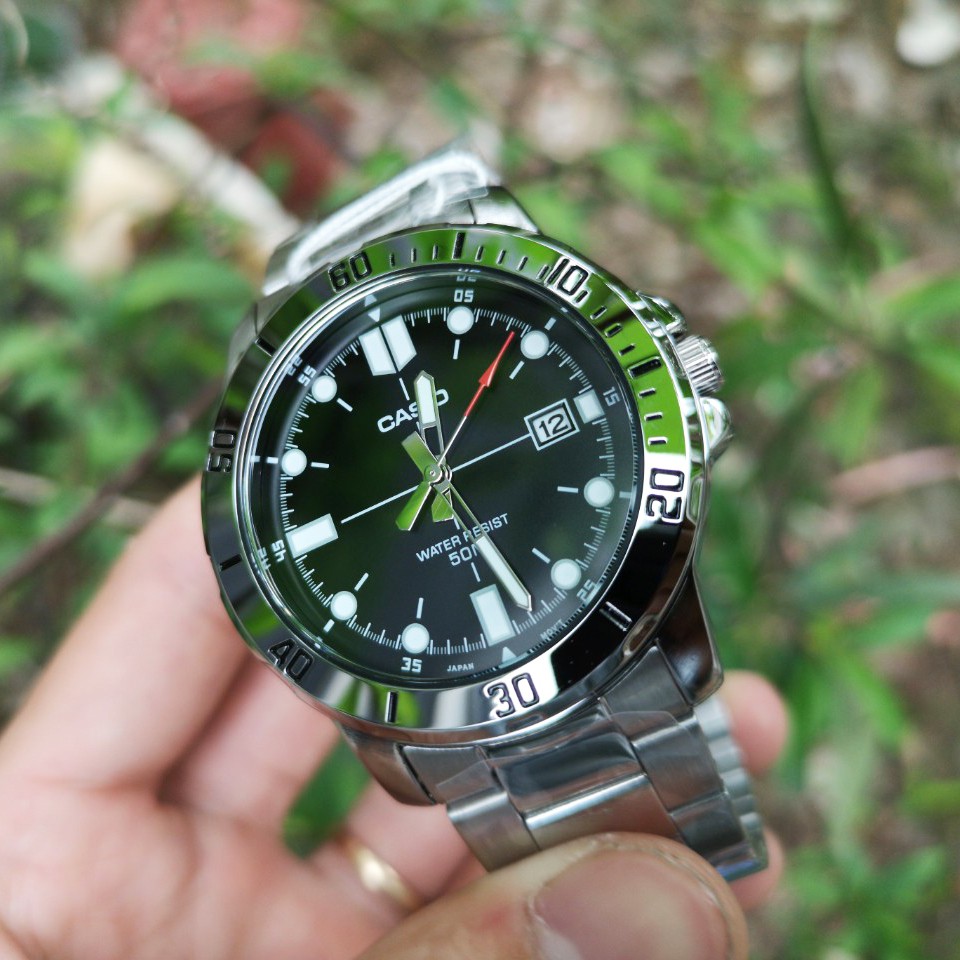 Đồng Hồ Nam Dây Thép Không Gỉ Casio MTP-VD01D-1EVUDF (45mm)