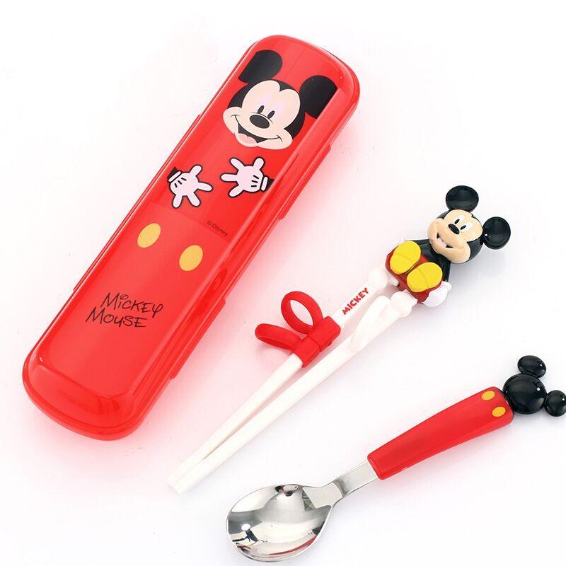 Bộ muỗng đũa tập ăn 3D nhân vật hoạt hình Disney- Micky,Minnie ( 3 món)