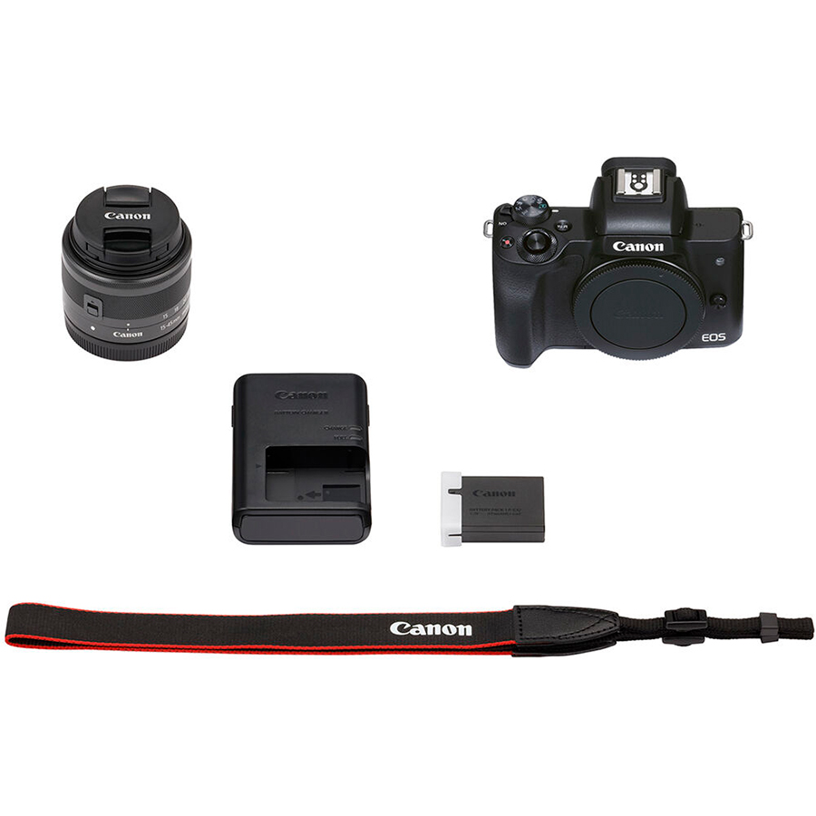 Canon EOS M50 Mark II + 15-45mm Black (Chính Hãng)