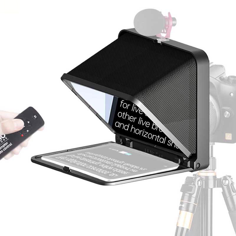 Lensgo Teleprompter TC7 - Máy Nhắc Chữ Mini Cho Biên Tập Viên, MC Truyền Hình, Kích Thước Nhỏ Gọn, Dùng Cho Điện Thoại, Máy Ảnh - Hàng Chính Hãng