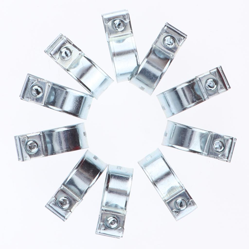 2x 10Pcs Mini Fuel Injection Style Hose Clamp Adjustable Hose Clip Assortment