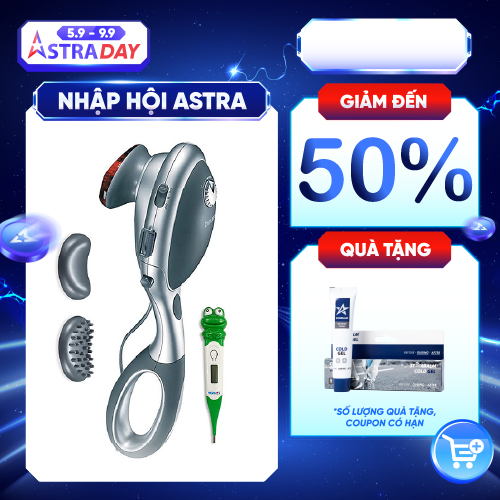 Combo Máy Massage Cầm Tay Đèn Hồng Ngoại Beurer MG70 + Nhiệt Kế Điện Tử Đầu Mềm Medilife ( hình thú ngẫu nhiên )